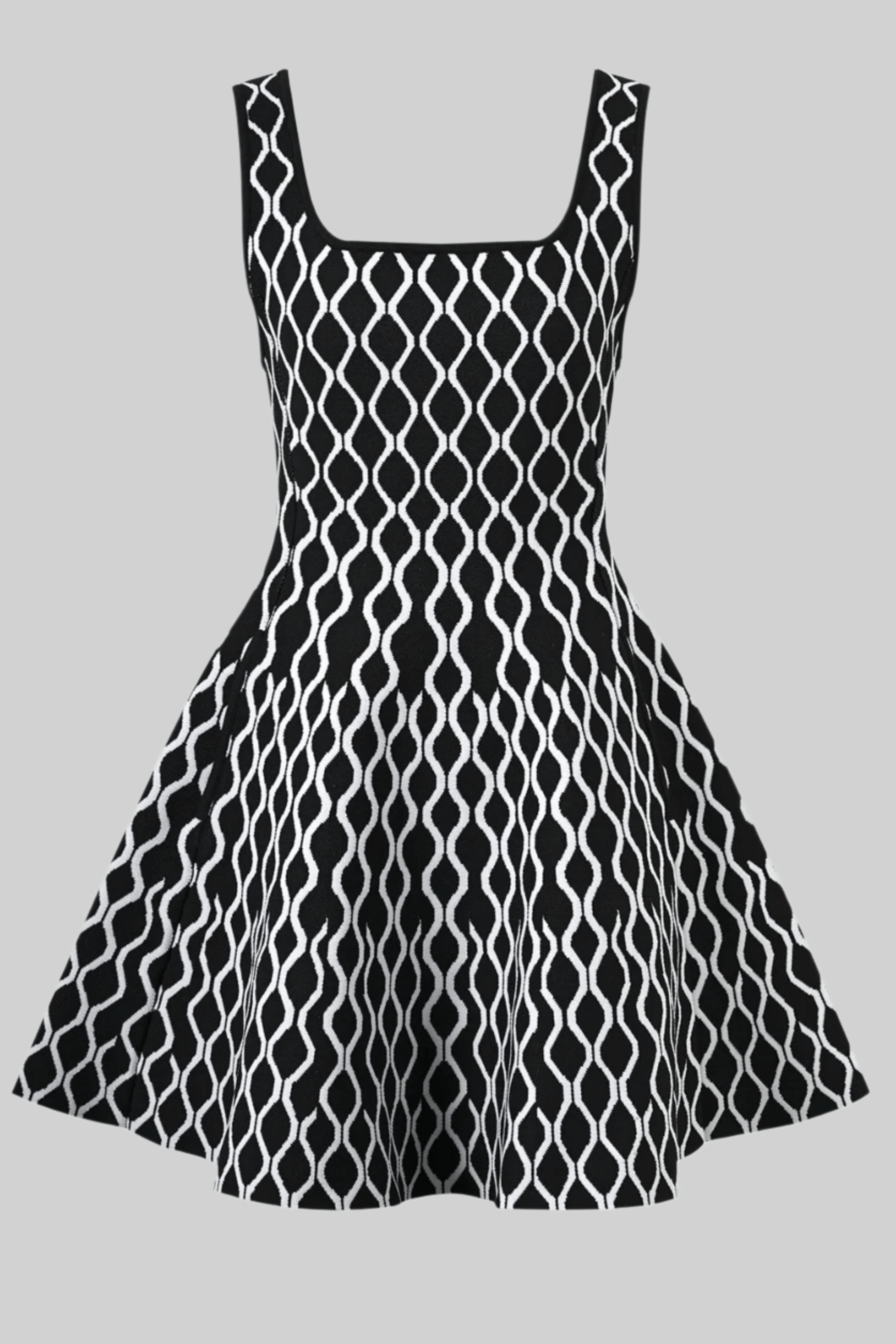 NELA PLAID MINI DRESS BLACK